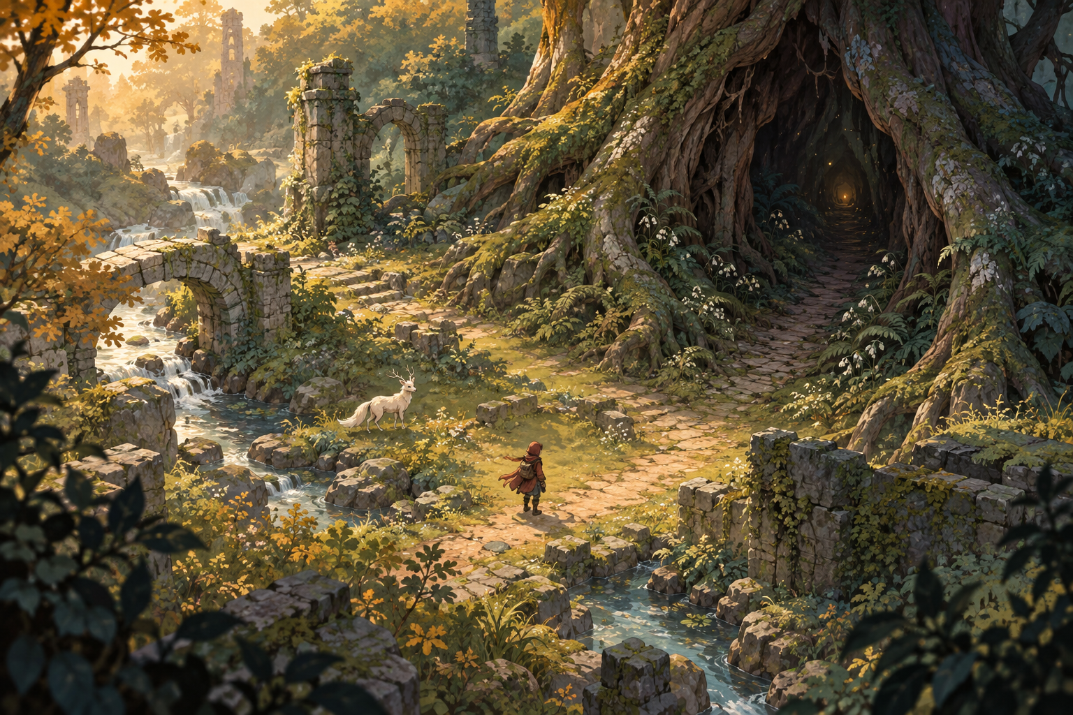 The Hollow Wild environment concept art